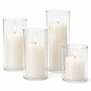 Lot de 3 vases cylindriques différentes hauteurs