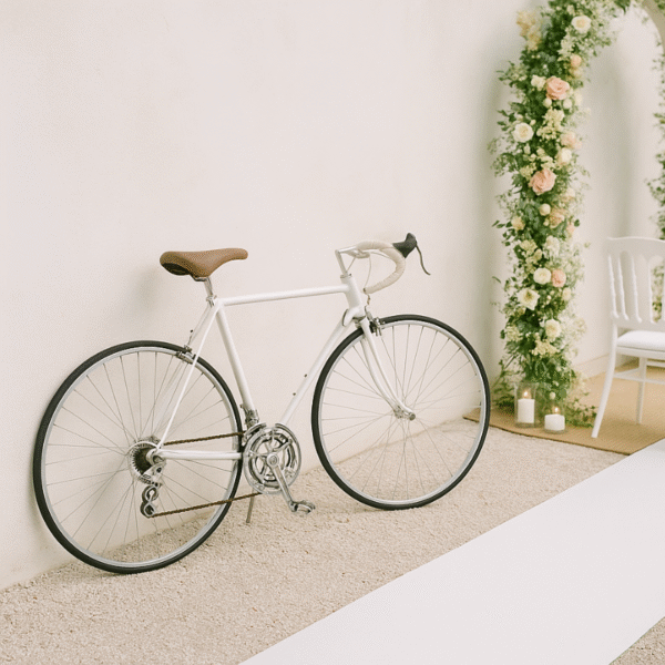 Vélo blanc décoratif – Image 2