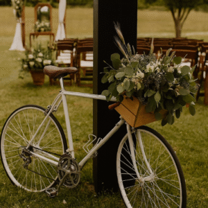 Vélo blanc décoratif