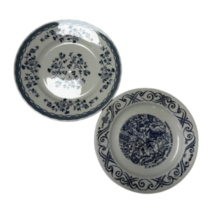 Assiette à dessert vintage-bleu
