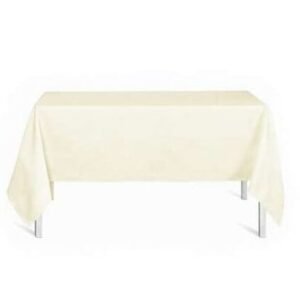 Nappe rectangle en tissu ivoire 160 x 275cm