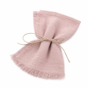 Serviette gaze de coton rose