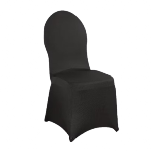 Housse de chaise noire extensible en lycra