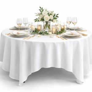 Nappe carré en tissu blanc 240 x 240cm