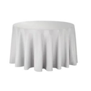 Nappe ronde en tissu blanc 300cm