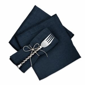 Serviette en gaze de coton bleu